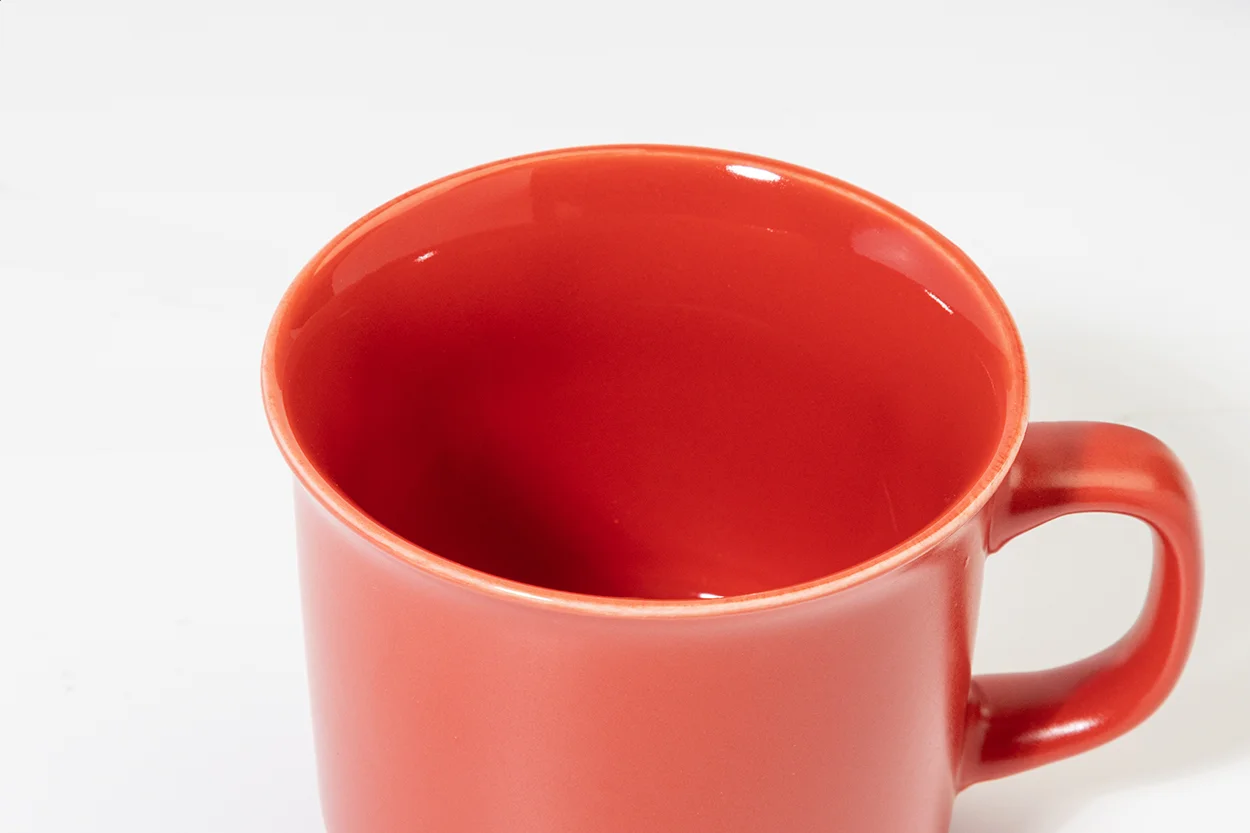 Matter Vintage-Becher Woodstock Flat, rot – Bild 4