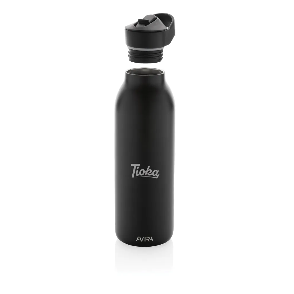 Avira Ara RCS Re-Steel Fliptop Wasserflasche 500ml, schwarz – Bild 8