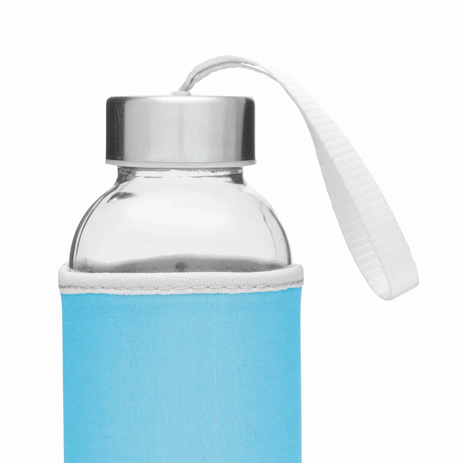 TAKE WELL - Glas-Flasche, himmelblau, transparent – Bild 3