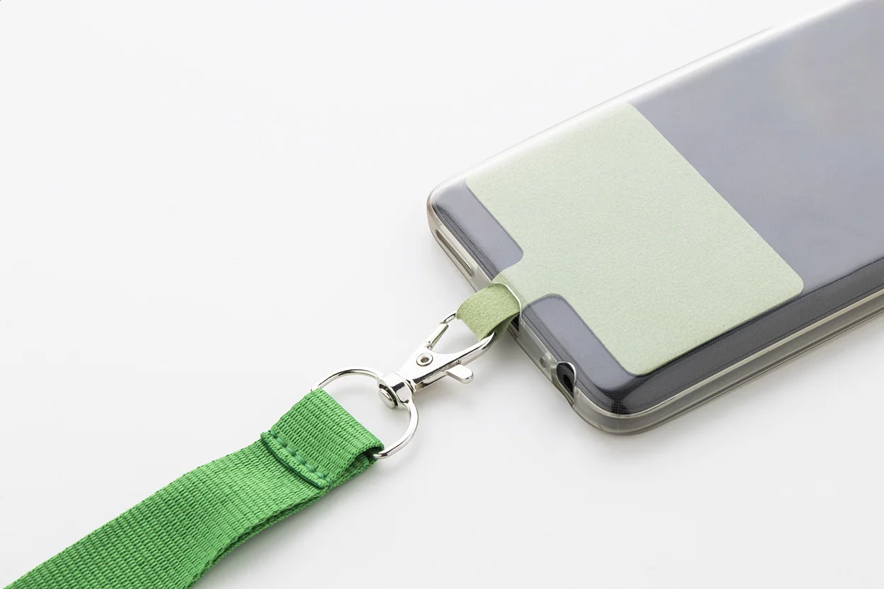 RPET-Handyhalter-Lanyard Revent Call, grün – Bild 4