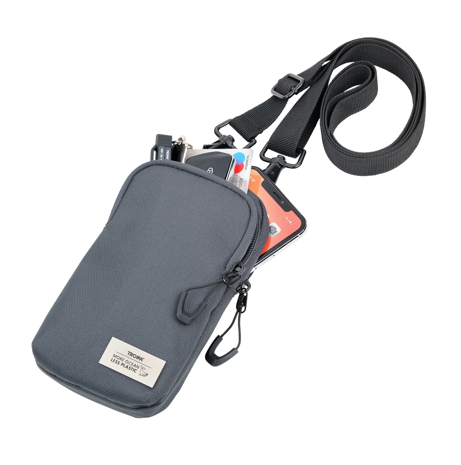 Smartphone Umhängetasche BLUE CYCLE SMARTBAG, dunkelgrau – Bild 2