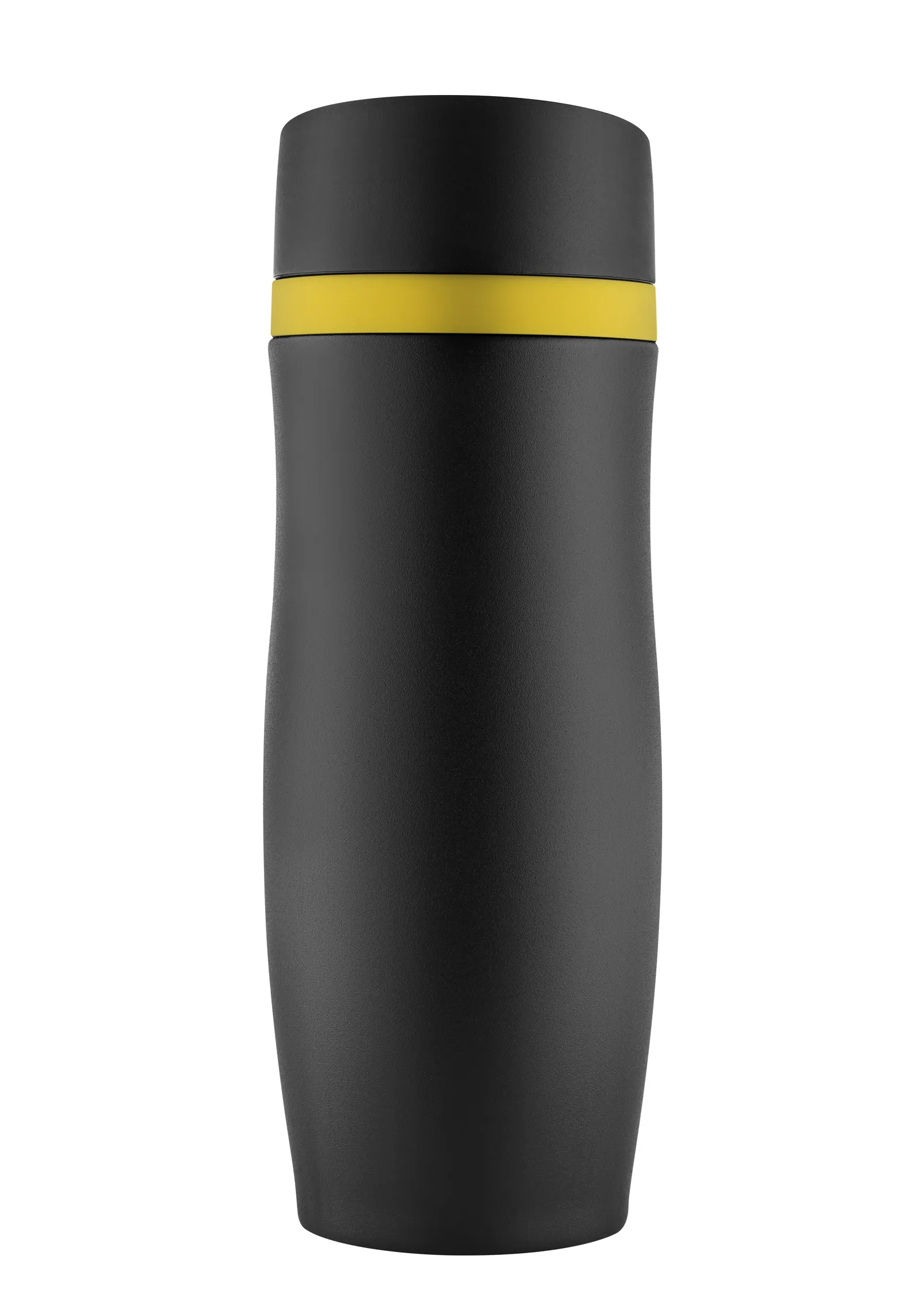Thermobecher "CremaExtensaNero" schwarz/Ring, schwarz/gelb – Bild 2
