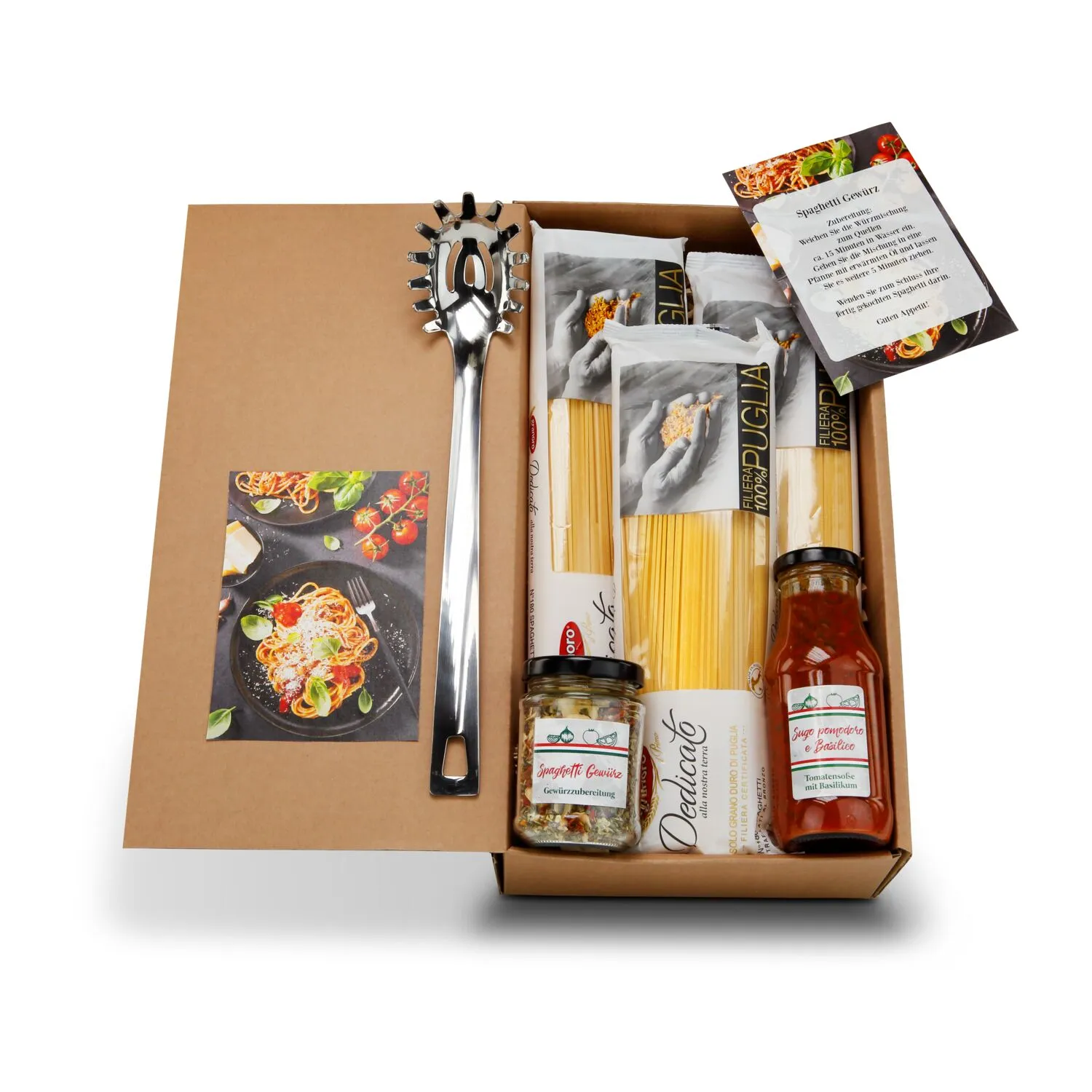 Geschenkset / Präsenteset: Spaghetti-Variation, beige – Bild 2