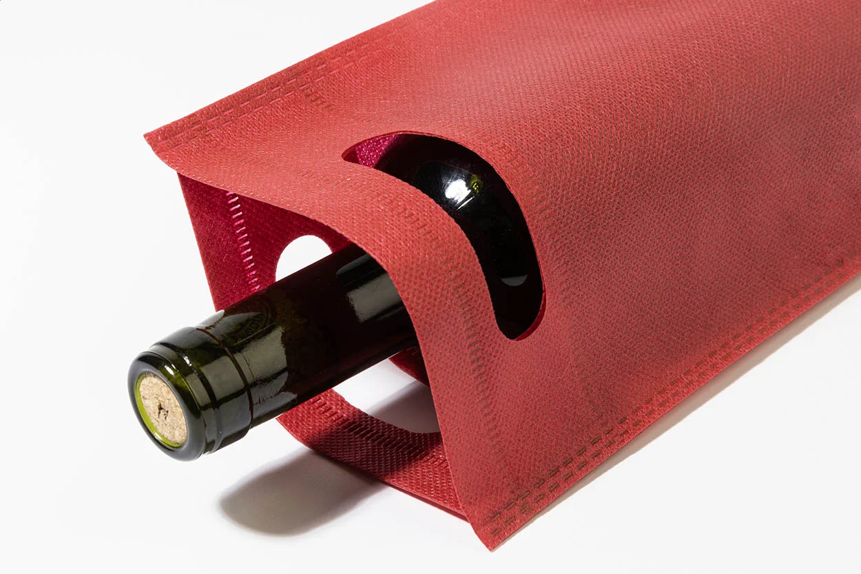 Flaschen-Geschenktasche Mosel, weinrot – Bild 5
