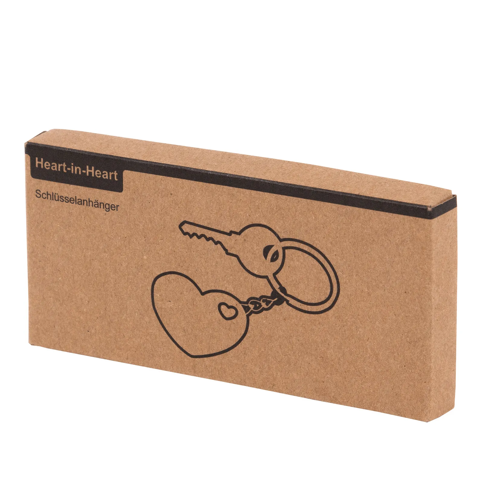 HEART-IN-HEART - Schlüsselanhänger rot, silber, rot, silber – Bild 5