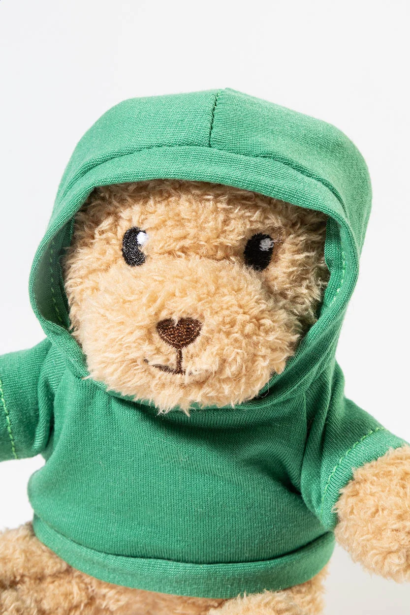 Plüsch-Teddybär Hobear mit Hoodie, grün – Bild 5