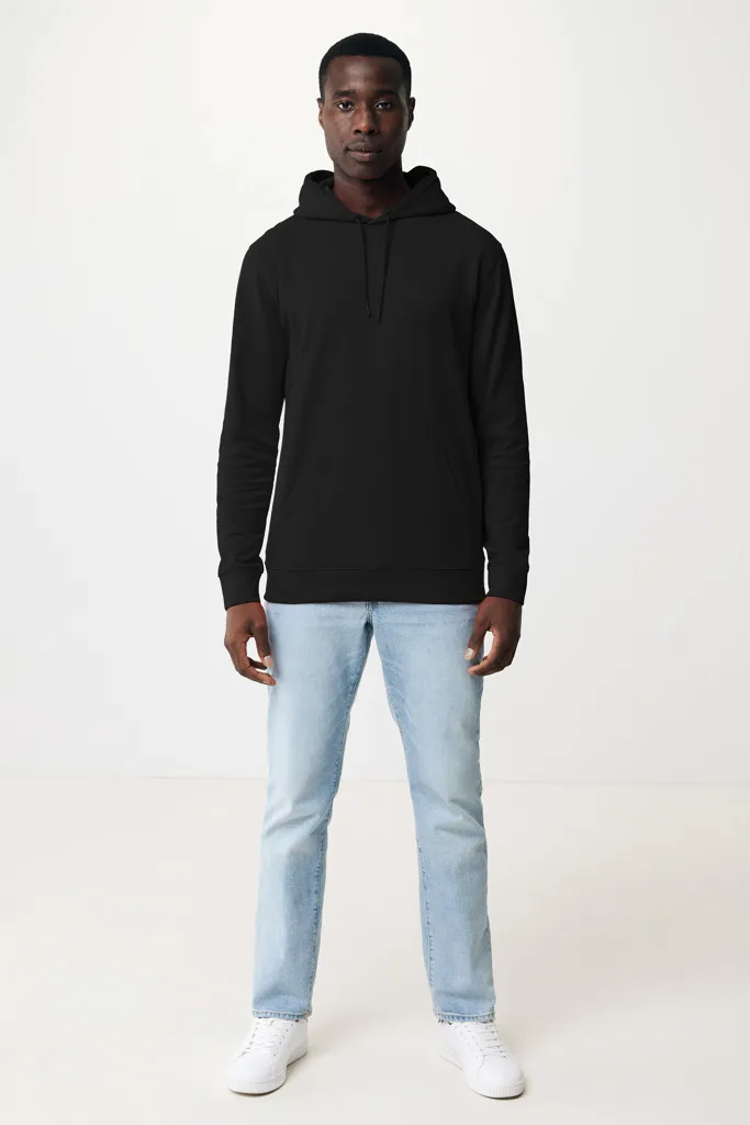 IQONIQ Jasper Hoodie aus recycelter Baumwolle, schwarz – Bild 6