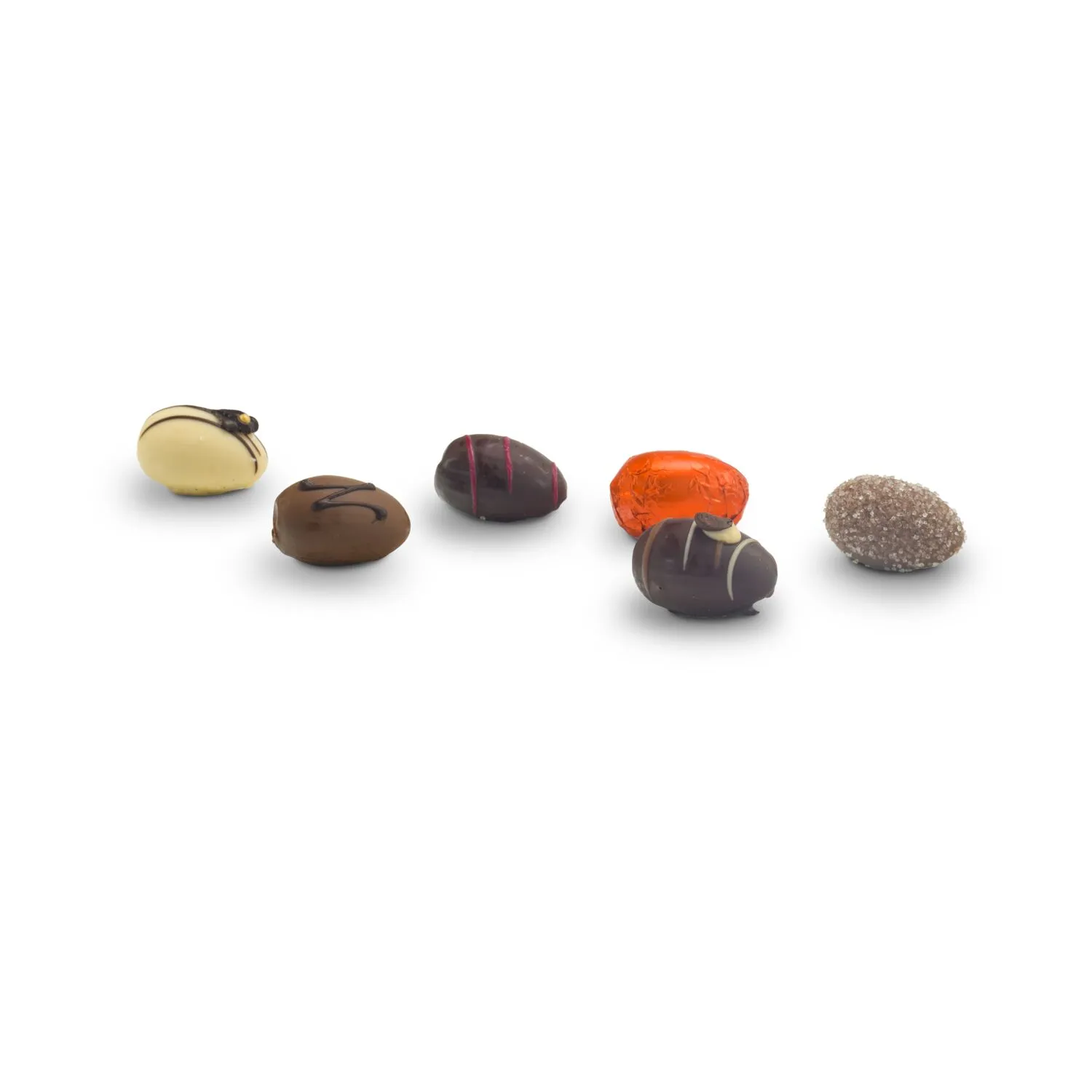 Geschenkartikel / Präsentartikel: Schokoladen-Pralineneier, 6 Stück, 125 g, gelb – Bild 3