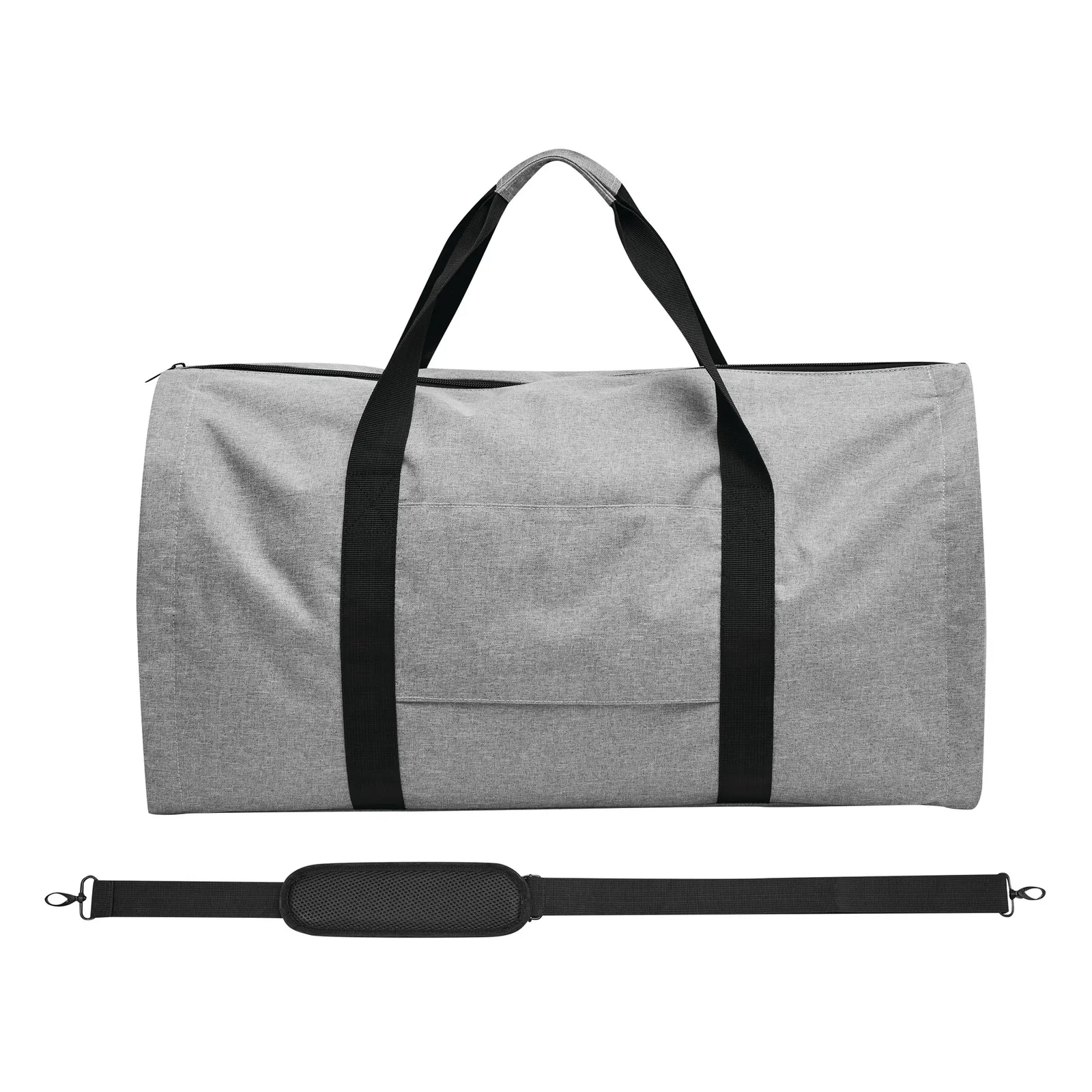 MILANO - Reisetasche mit integriertem Kleidersack grau, schwarz, grau, schwarz – Bild 3