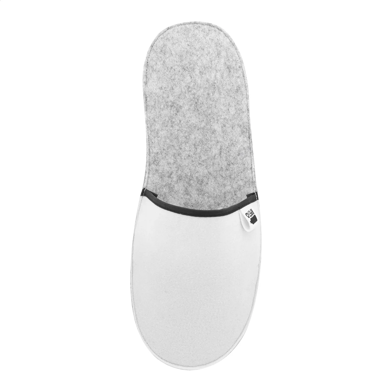 Individuelle RPET Hausschuhe CreaFelt Slip, weiß, grau – Bild 2