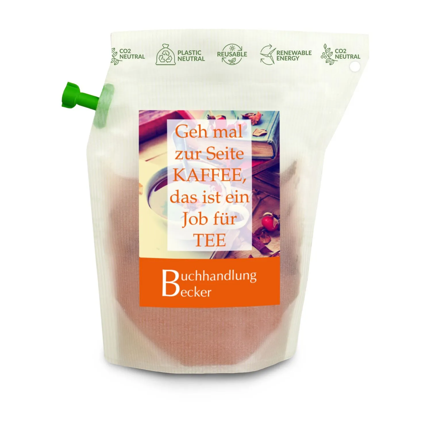 Werbe-Tee Tasty Berry, wiederverwendbarer Brühbeutel, silber – Bild 3
