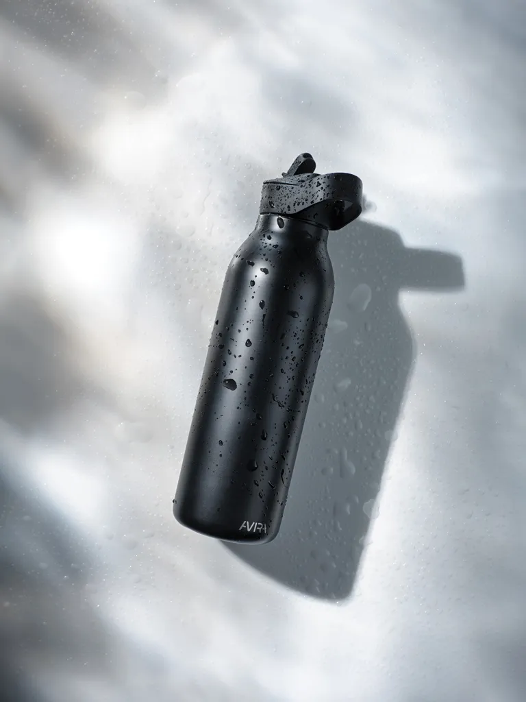 Avira Ara RCS Re-Steel Fliptop Wasserflasche 500ml, schwarz – Bild 9