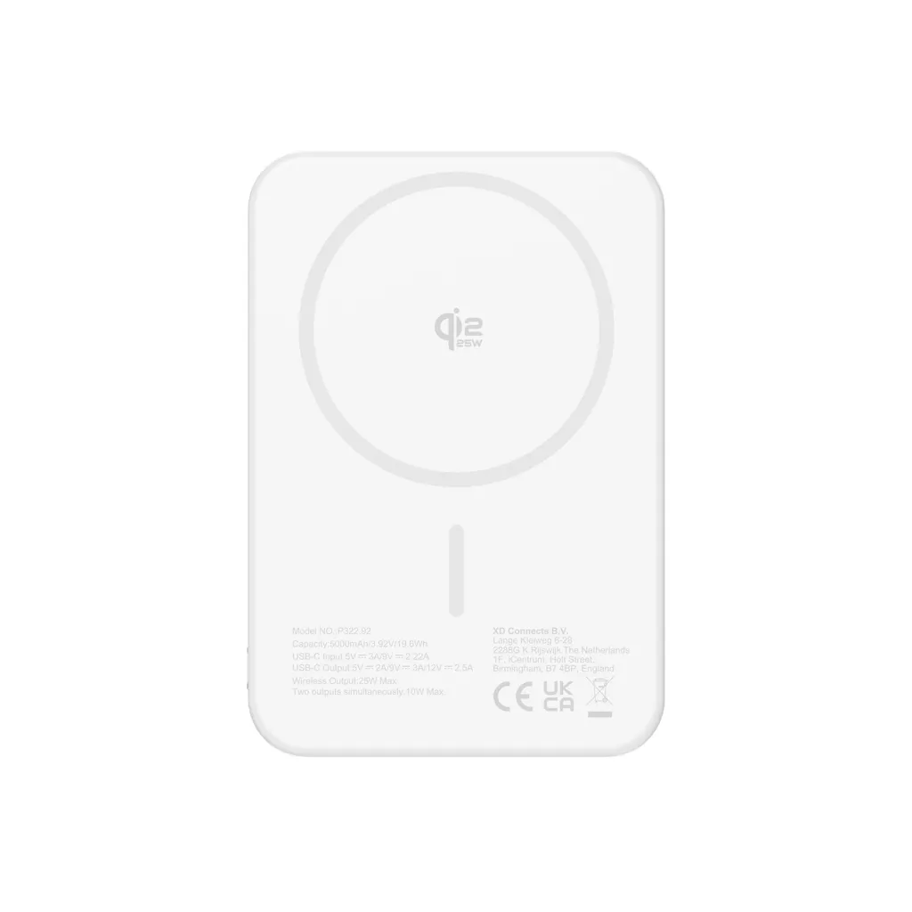 Urban Vitamin Pomona 5000mAh Qi2.2 25W magnetische Powerbank, silber – Bild 7