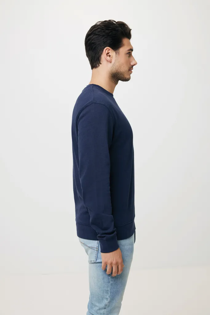 IQONIQ Zion Rundhals-Sweater aus recycelter Baumwolle, navy blau – Bild 6