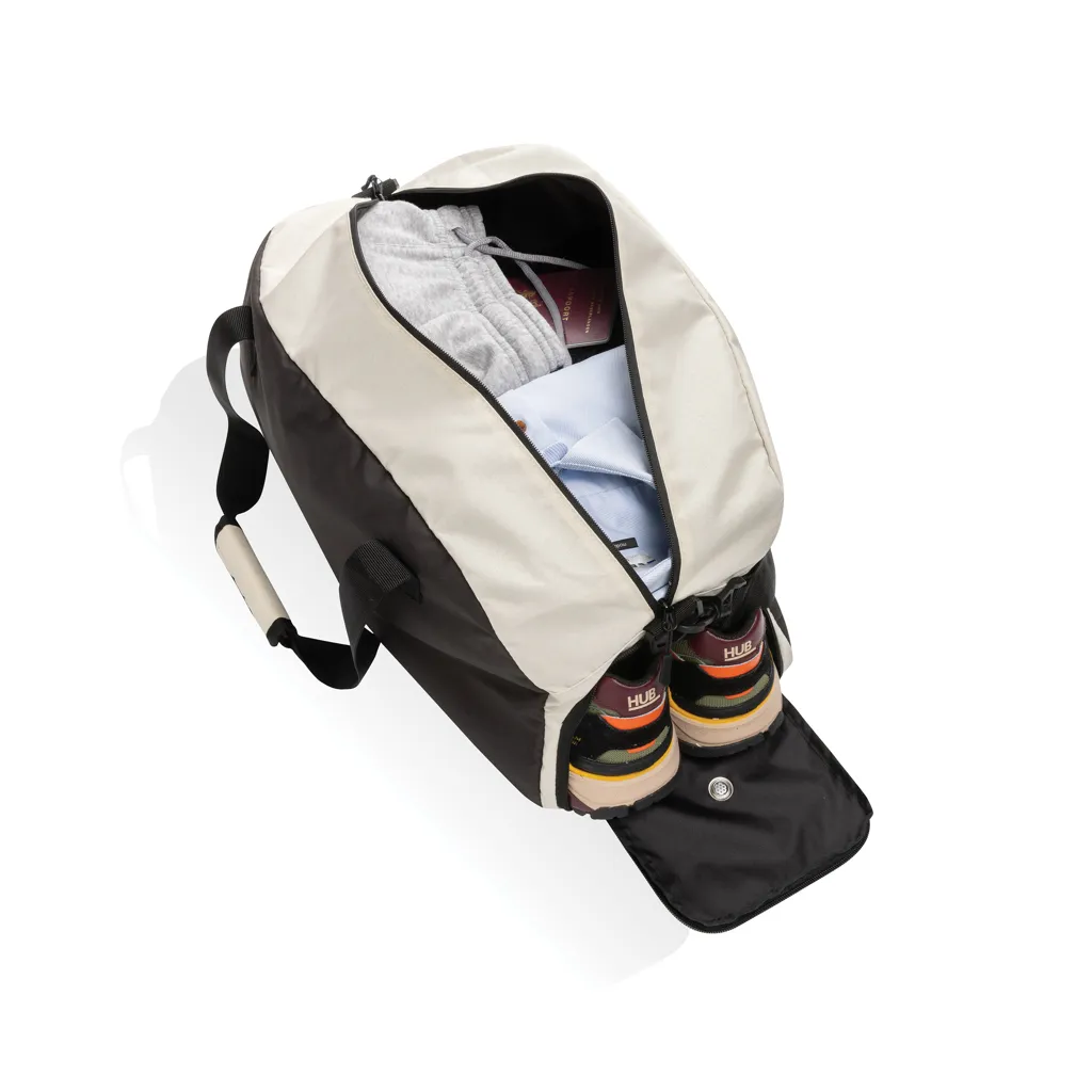 Kazu AWARE™ RPET Weekend-Duffel-Bag, off white – Bild 6