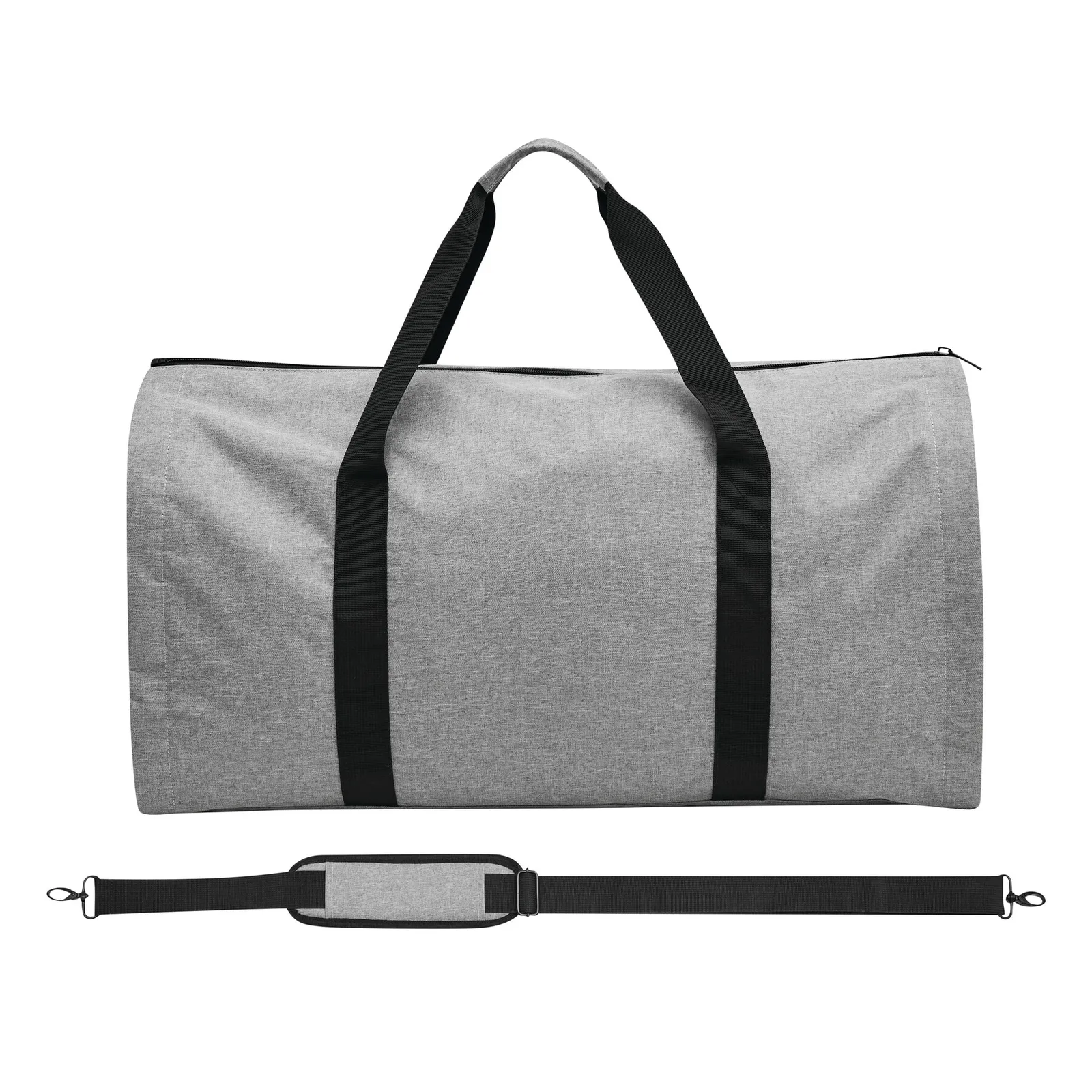 MILANO - Reisetasche mit integriertem Kleidersack grau, schwarz, grau, schwarz – Bild 2