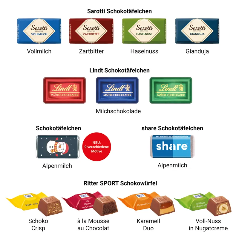 Adventskalender Transporter, Sarotti Schokotäfelchen – Bild 2