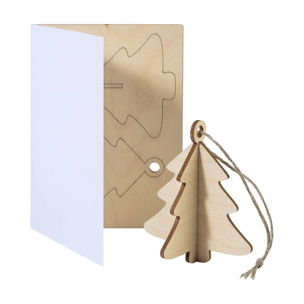 Weihnachtskarte FestiCard, Stern, natur – Bild 2