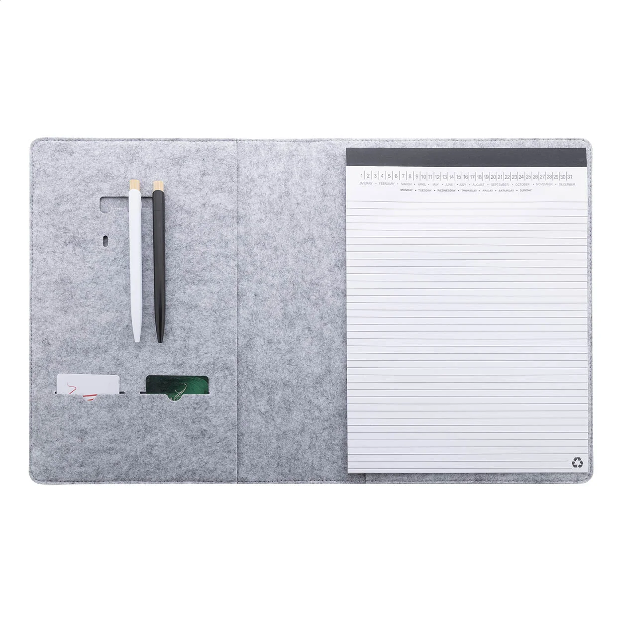 Dokumentenmappe Refelt Meet A4 aus RPET-Filz, grau – Bild 5