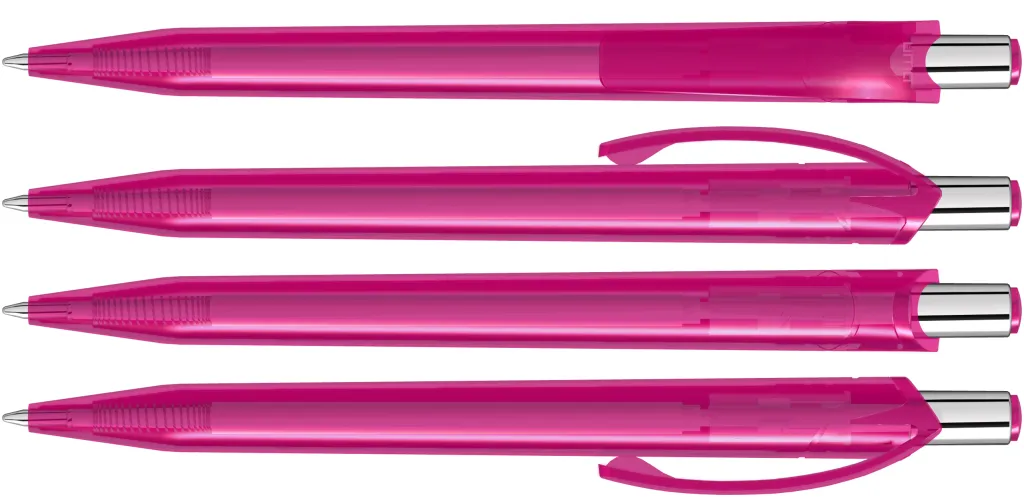 BEAT transparent Druckkugelschreiber magenta, magenta – Bild 2