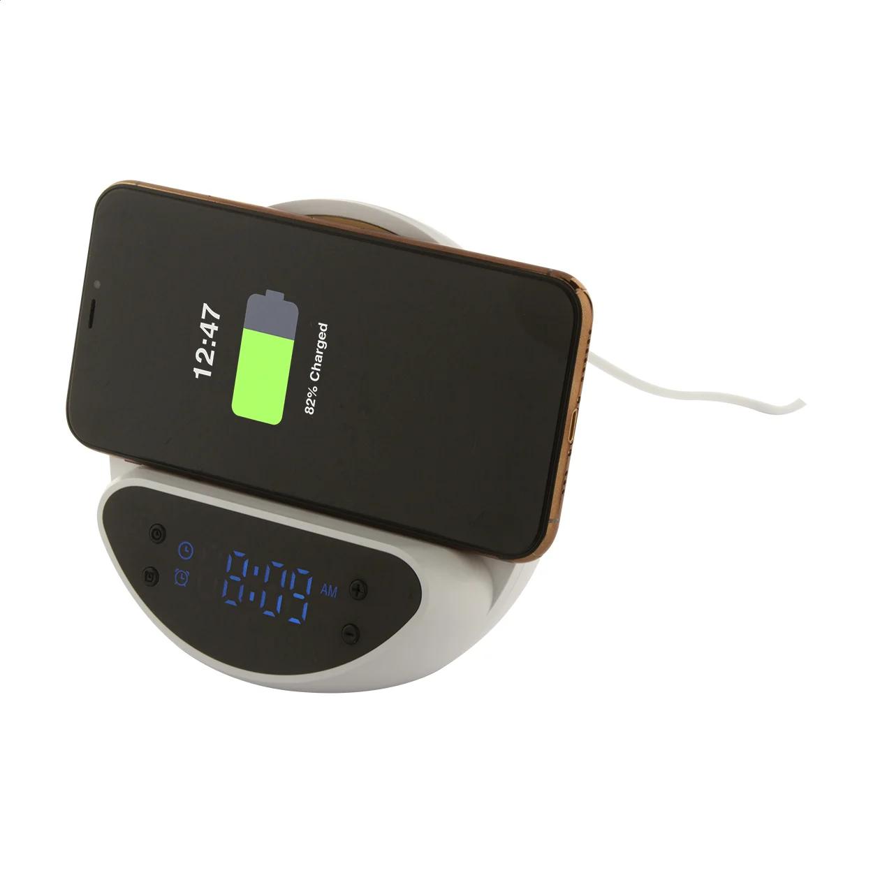 Wecker Rabolarm mit Wireless-Charger, weiß – Bild 7