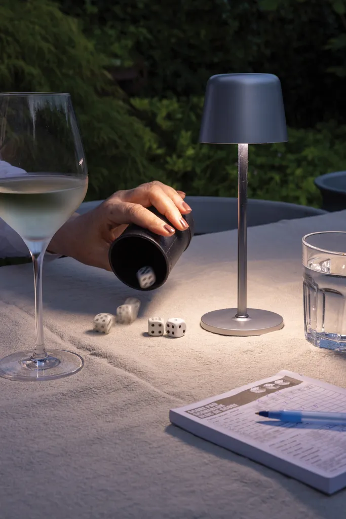 Zenic USB Tischleuchte aus RCS recyceltem Kunststoff, silber – Bild 7