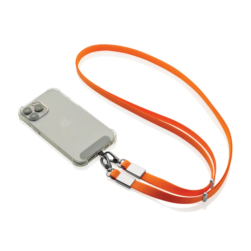 Nivo Crossbody-Handyband aus RCS recyceltem PET, orange – Bild 5