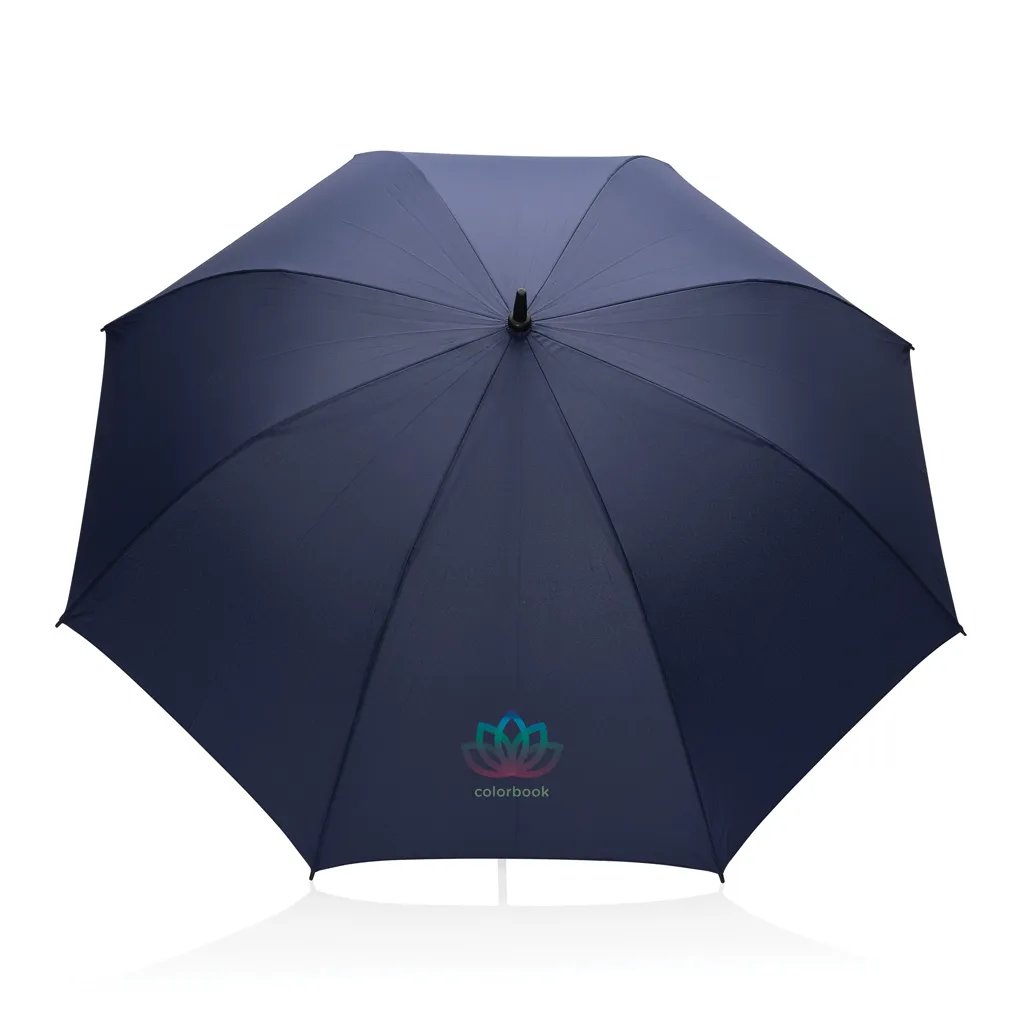 Tony Aware™ RPET 30" Schirm mit auto. Öffnung & Akaziengriff, navy blau – Bild 6