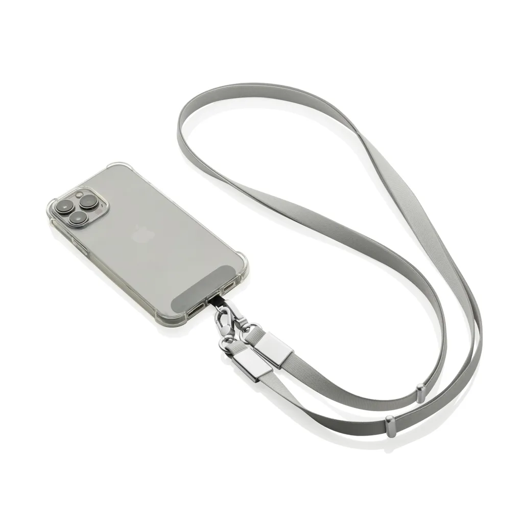 Nivo Crossbody-Handyband aus RCS recyceltem PET, grau – Bild 4