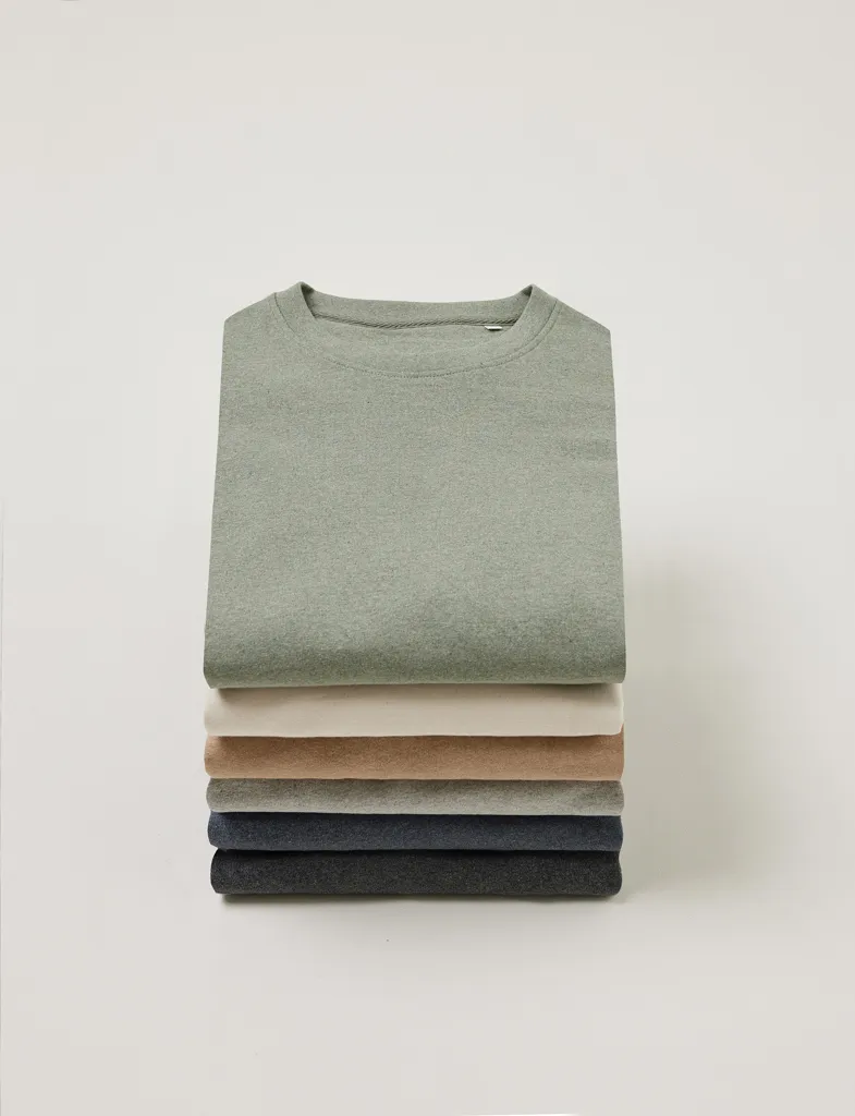 IQONIQ Manuel ungefärbtes T-Shirt aus recycelter Baumwolle, heather grey – Bild 12