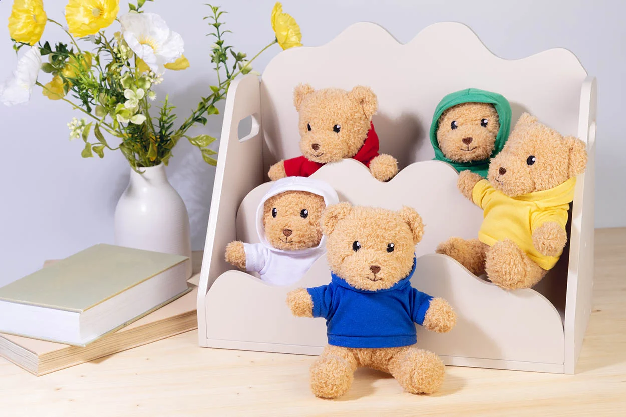 Plüsch-Teddybär Hobear mit Hoodie, weiß – Bild 6