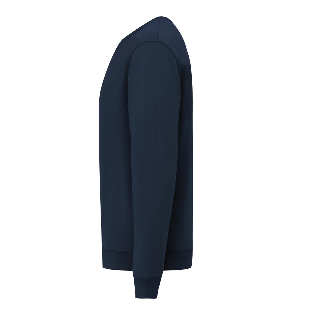 IQONIQ Torla Rundhals-Pullover aus recycelter Baumwolle, navy blau – Bild 3