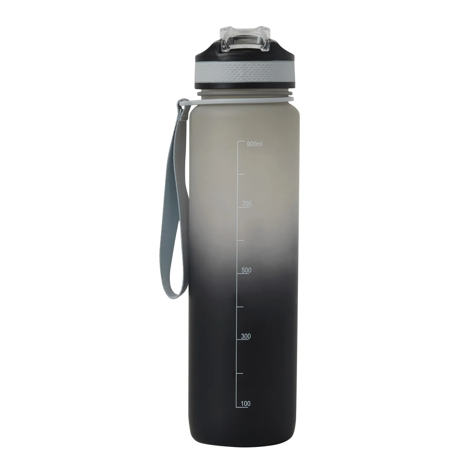 HYDRO LEVEL - Sport-Trinkflasche, grau, schwarz – Bild 3
