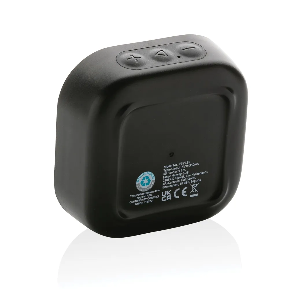Soundbox 3W Lautsprecher aus RCS recyceltem Kunststoff, schwarz – Bild 2