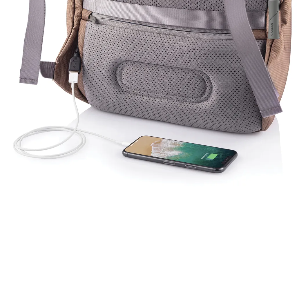 Bobby Soft, Anti-Diebstahl-Rucksack, khaki – Bild 6