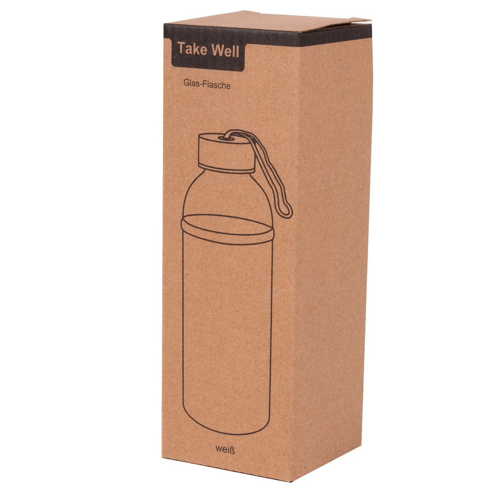 TAKE WELL - Glas-Flasche, transparent, weiß – Bild 6