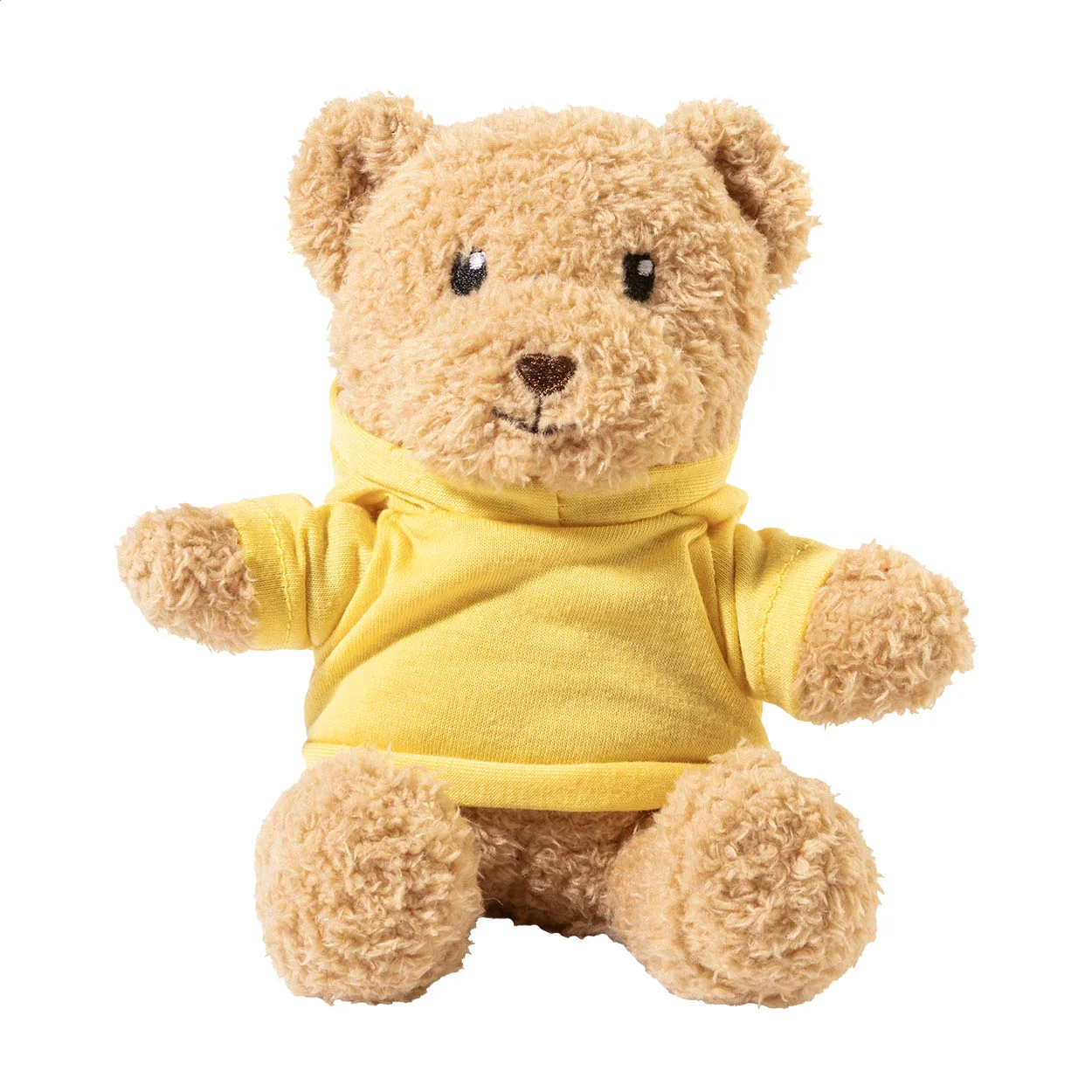 Plüsch-Teddybär Hobear mit Hoodie, gelb – Bild 2