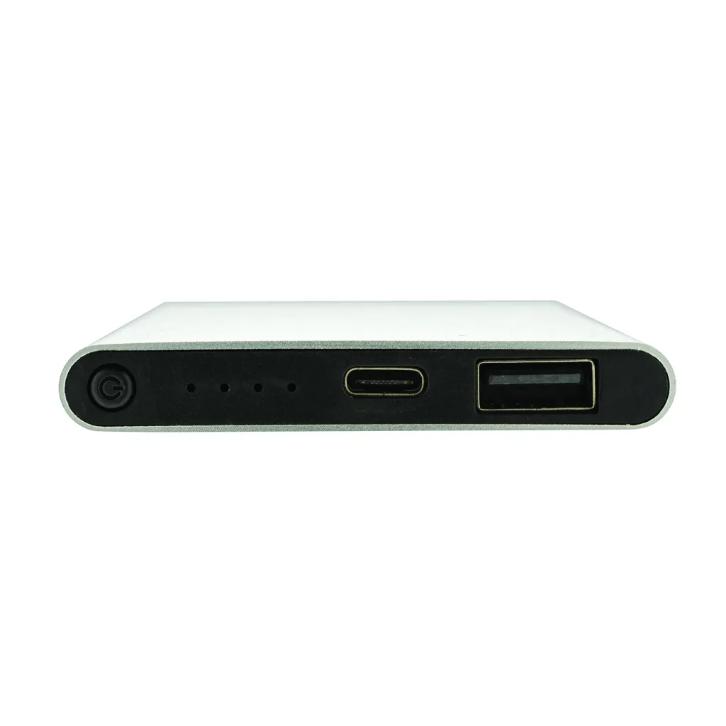 4.000mAh Type-C Powerbank aus RCS recyeltem ABS & Aluminium, silber – Bild 4