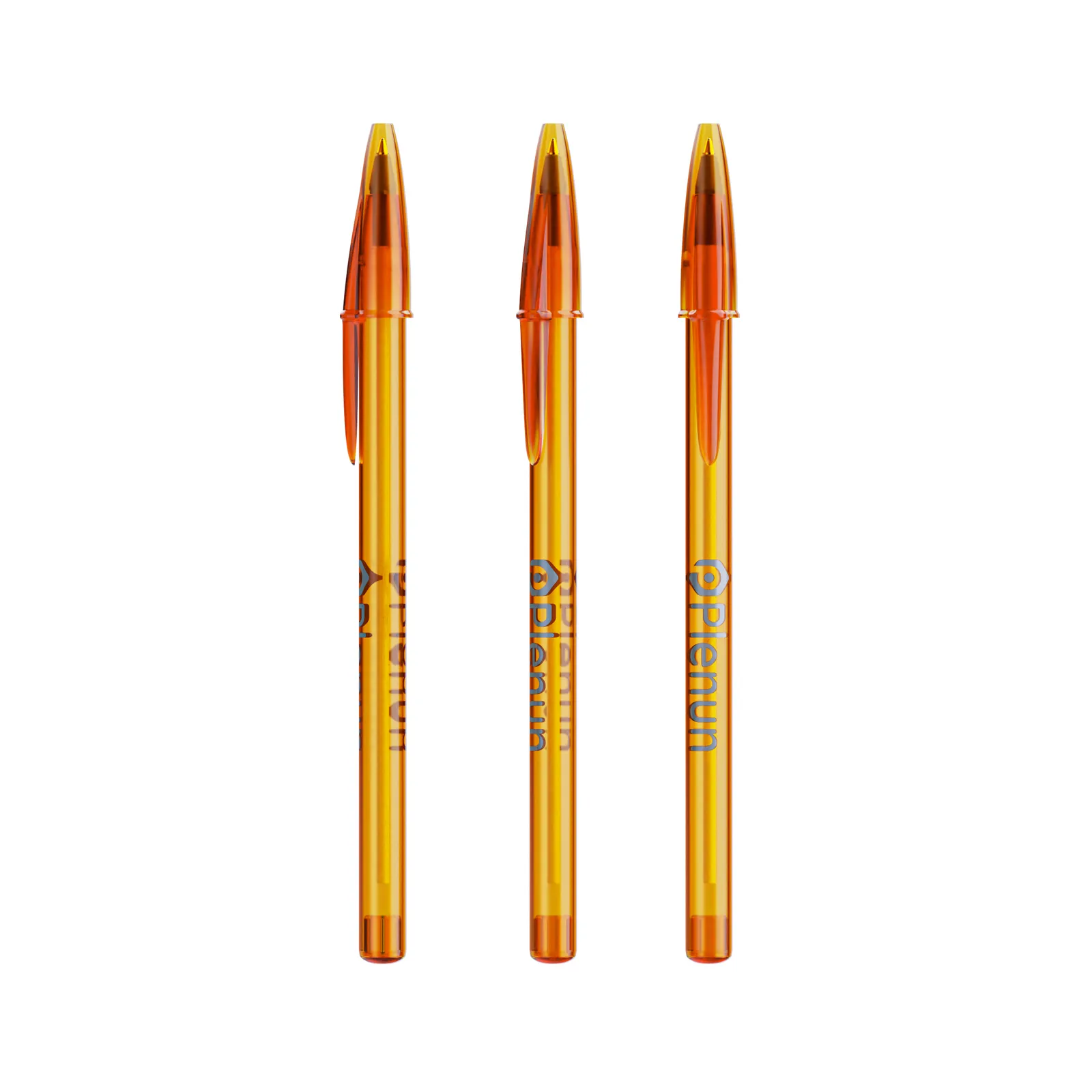 BIC® Style Ballpen, Transparent Orange/ Blaue Tinte – Bild 2