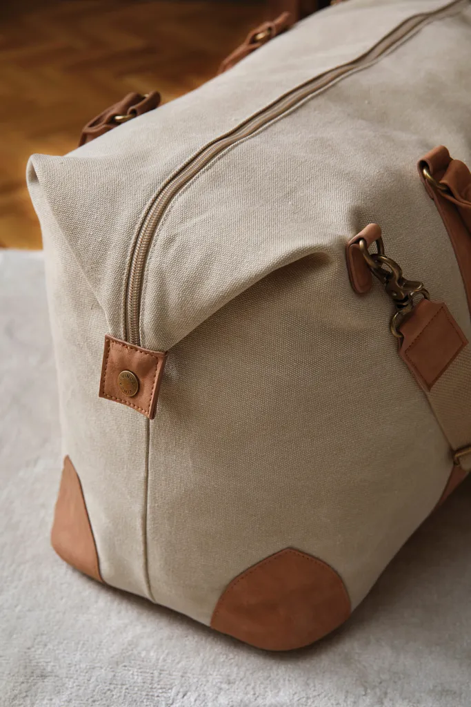 VINGA Bosler Seesack aus RCS recyceltem Canvas, beige – Bild 6
