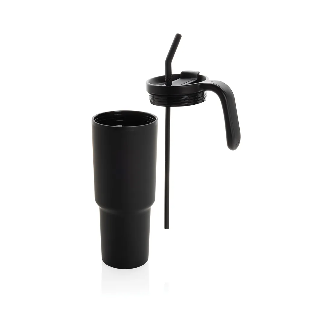 Graphic 360 Becher aus RCS-zertifiziert recyc. Stahl, 900ml, schwarz – Bild 2