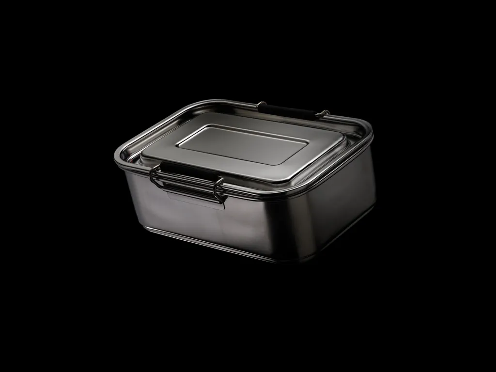 Auslaufsichere Lunchbox aus RCS recyceltem Stainless Steel, silber – Bild 9