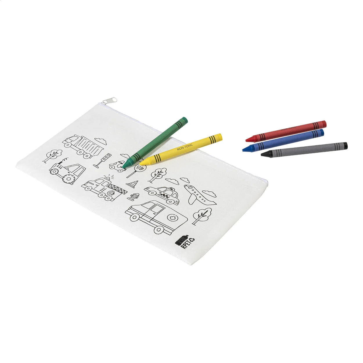 RPET Stiftetasche zum Bemalen Gocolo