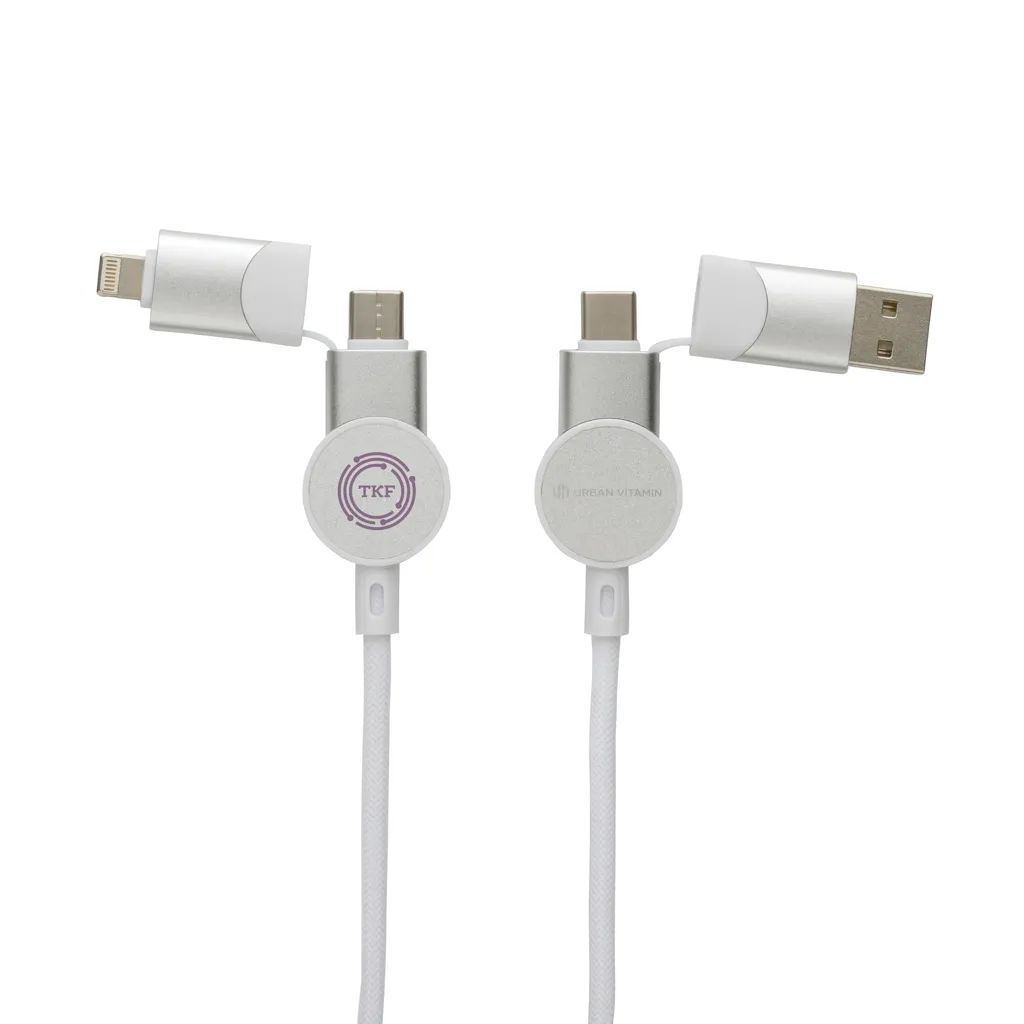 Oakland RCS rKunststoff 1,2m 6-in-1 Fast-Charging 45W Kabel, weiß – Bild 5