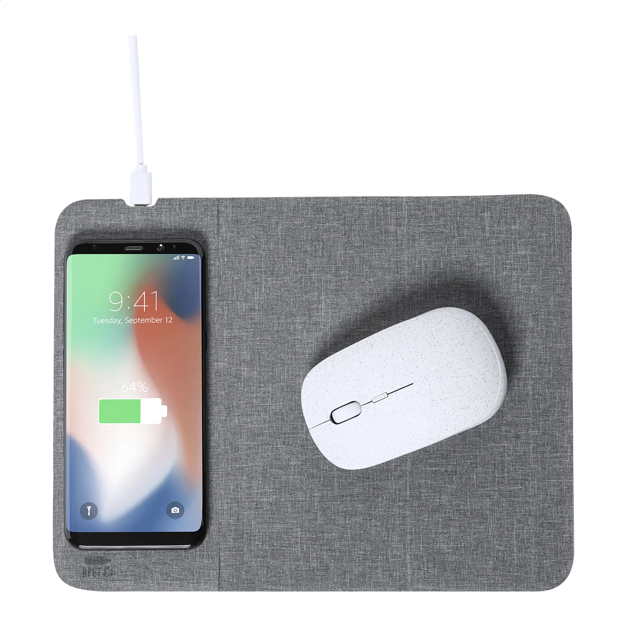Wireless-Charger Mousepad Chapati, grau – Bild 5