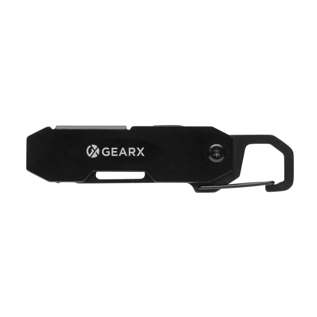 Gear X faltbares EDC-Werkzeug mit Kartonmesser & Karabiner, schwarz – Bild 4
