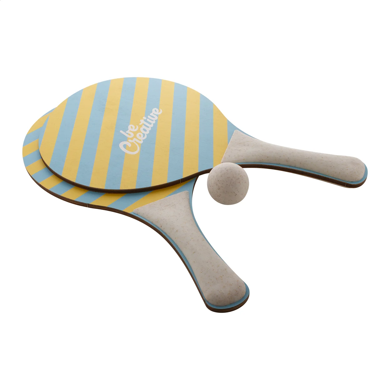 Individuelles Strandtennisset CreaShot, natur – Bild 7