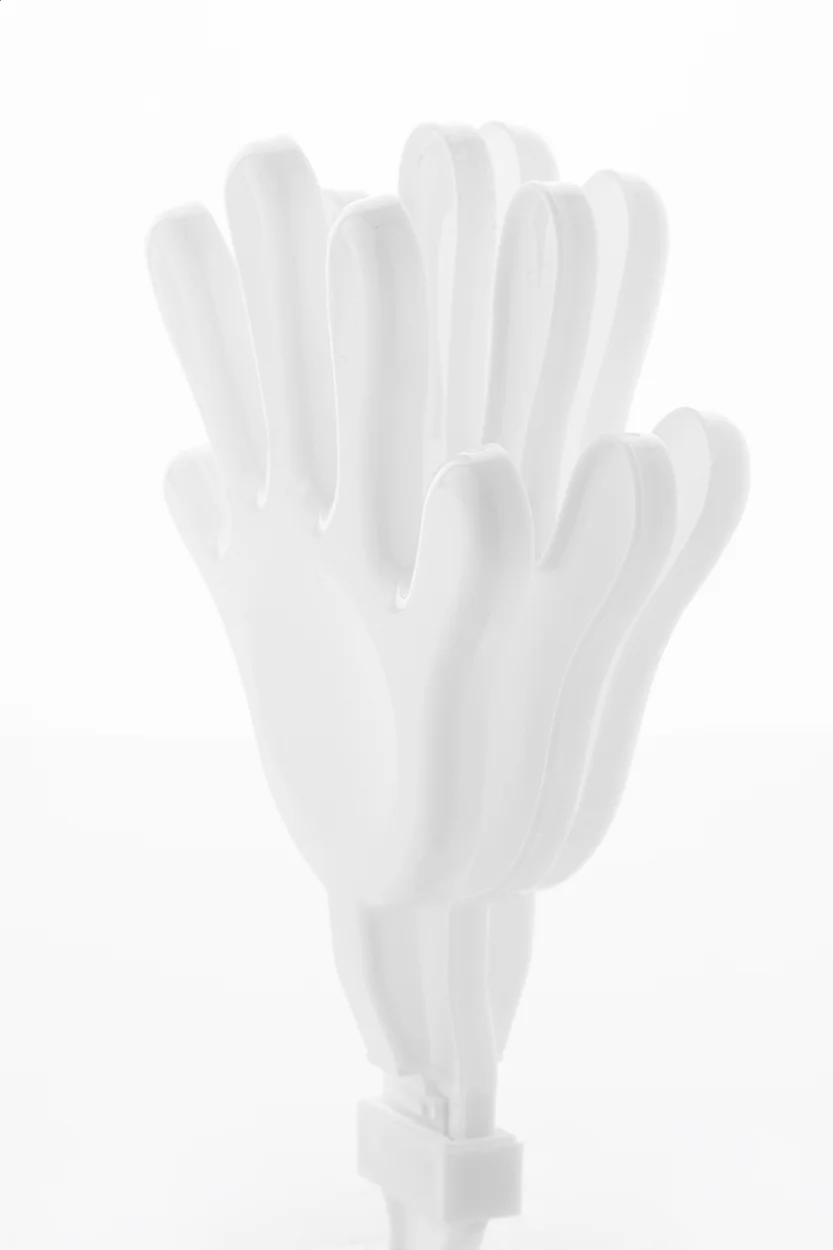 Klapphand Clappy aus RPP, weiß – Bild 3