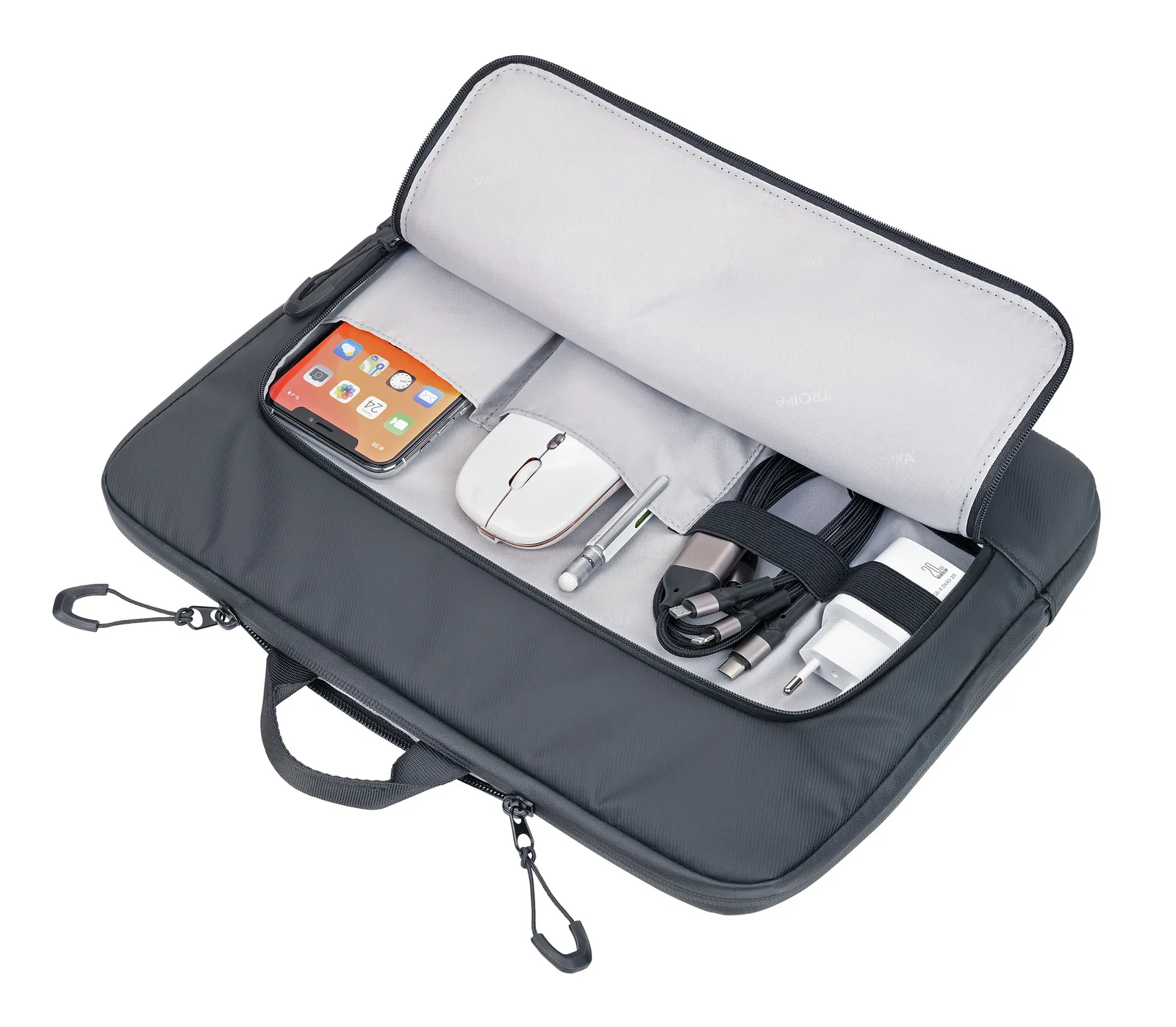 Laptoptasche TROIKA BLACK BUSINESS CARRY 2, schwarz – Bild 3