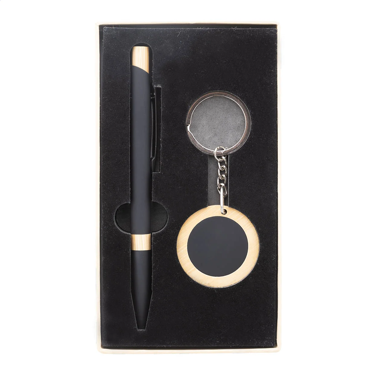 Geschenkset Kugelschreiber und Schlüsselanhänger Specuset, schwarz – Bild 4